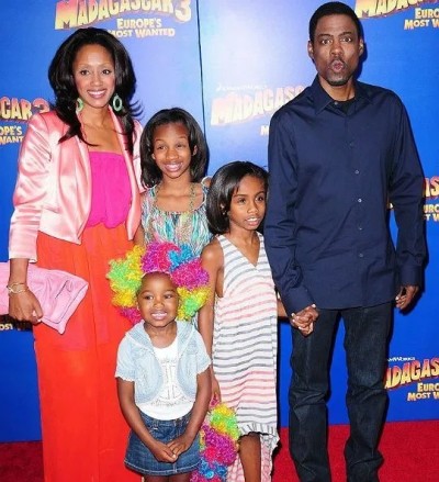 Chris with his former wife and children.